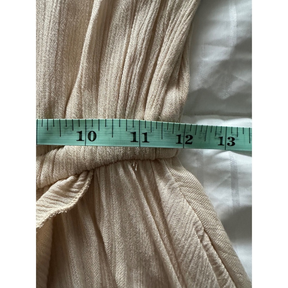 Free People Beach Bliss Maxi Dress - Cream Crinkle Gauze Lace Boho Ruffle - XS - Picture 6 of 12